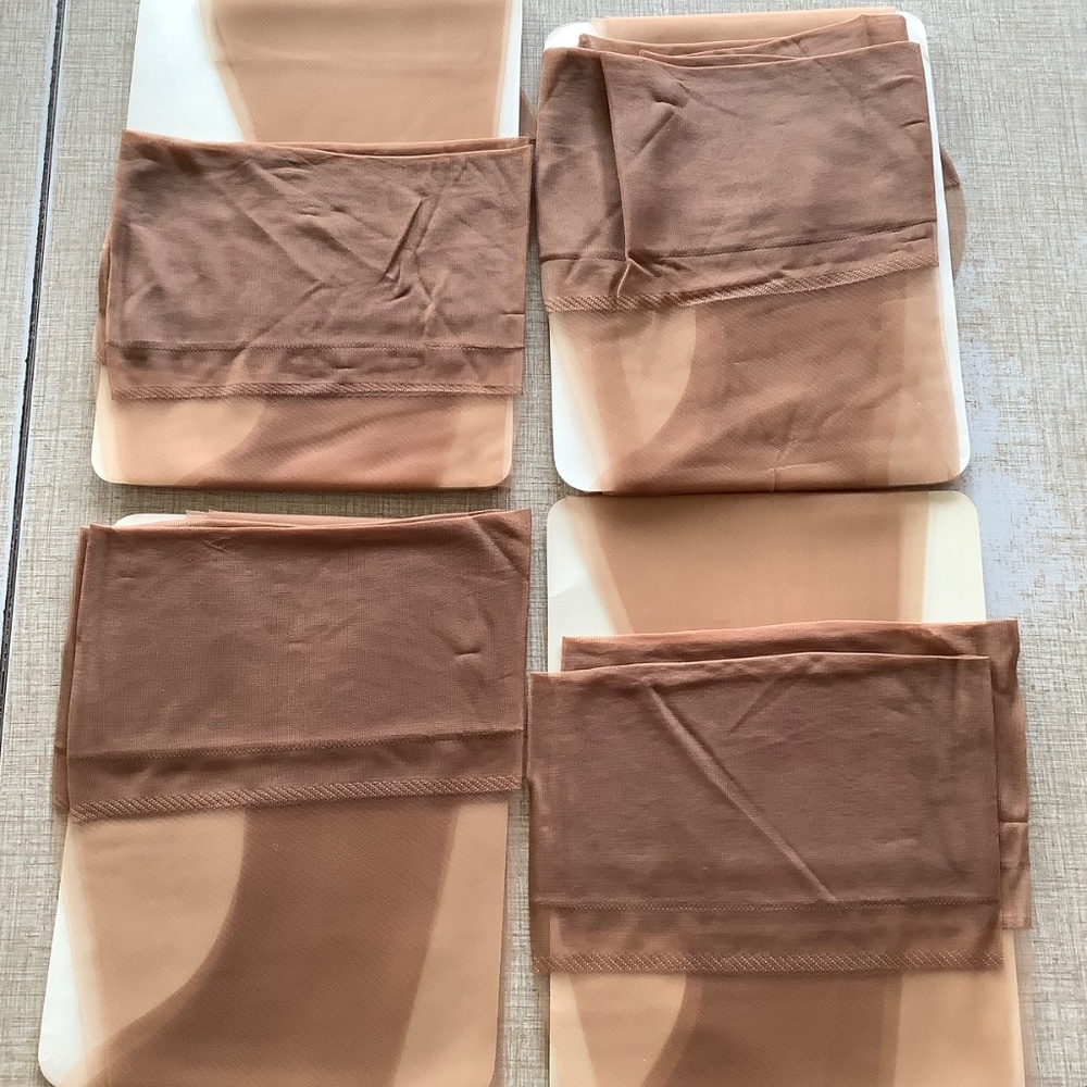 4 Pairs Vintage BERKSHIRE Nylon STOCKINGS Seamless RT Frolic SUNTAN Sz TALL New - Picture 2 of 4